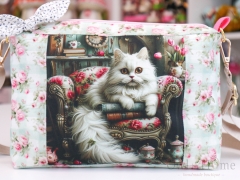 Чанта, малък обем, десен с Котка
