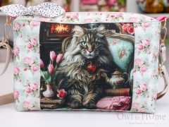 Чанта, малък обем, десен с Котка