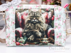 Чанта, малък обем, десен с Котка