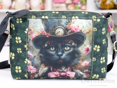 Чанта, малък обем, десен с Котка